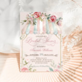 Invitation Fête des mariées de jardin fleuri rose