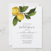 Invitation Fête des mariées de jardin moderne Citrus Lemon Ga (Devant)