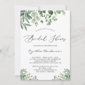 Invitation Fête des mariées de jardin romantique Feuille Euca (Devant)