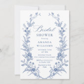 Invitation Fête des mariées de jardin victorienne Dusty (Devant)