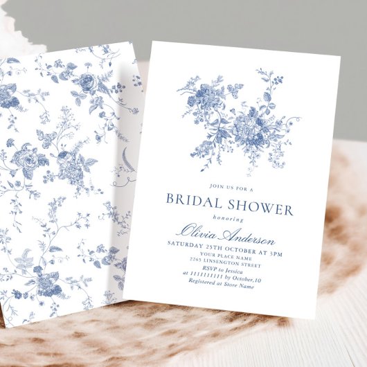 Invitation Fête des mariées de jardin victorienne Dusty