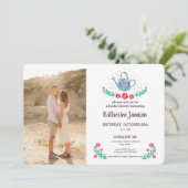 Invitation Fête des mariées de jardinage de canne d'eau (Debout devant)