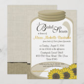 Invitation Fête des mariées de jarre et de tournesol (Devant / Derrière)