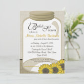 Invitation Fête des mariées de jarre et de tournesol (Debout devant)