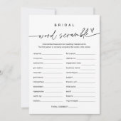 Invitation Fête des mariées de jeu EVERLEIGH Word Scramble (Devant)