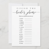 Invitation Fête des mariées de jeu terminer la phrase de la m (Devant)