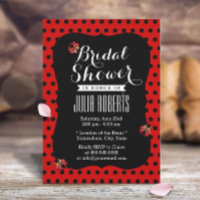 Fête des mariées de jolies Ladybugs noirs et rouge