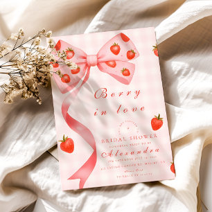 Invitation Fête des mariées de la baie de fraise