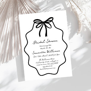 Invitation Fête des mariées de la boîte de coquette dessinée