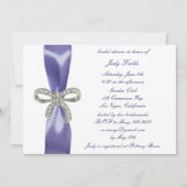 Invitation Fête des mariées de la boîte de diamant bleu viole (Devant)
