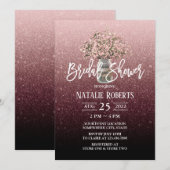 Invitation Fête des mariées de la bouffée d'haleine de bébé m (Devant / Derrière)