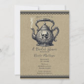 Invitation Fête des mariées de la bouilloire à thé pour le cr (Devant)