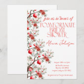 Invitation Fête des mariées de la branche de grenade (Devant / Derrière)