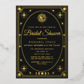 Invitation Fête des mariées de la carte Tarot Noir (Recto)