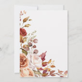 Invitation Fête des mariées de la chute florale dans l'amour (Dos)