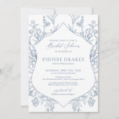 Invitation Fête des mariées de la Cimier Florale Bleue Victor (Devant)