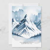 Invitation Fête des mariées de la couronne de pin neige d'hiv (Dos)