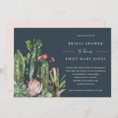 INVITATION FÊTE DES MARIÉES DE LA FAUNE CACTI DE LA MARINE RO (Devant / Derrière)