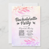 Invitation Fête des mariées de la fête de bachelorette Feuill (Devant)