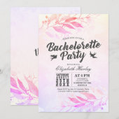 Invitation Fête des mariées de la fête de bachelorette Feuill (Devant / Derrière)