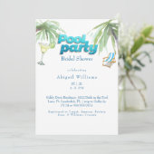 Invitation Fête des mariées de la fête de la piscine Margarit (Debout devant)