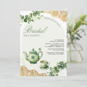Invitation Fête des mariées de la fête du thé Shamrock de la  (Debout devant)