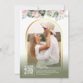 Invitation Fête des mariées de la fête du thé vert rose (Dos)