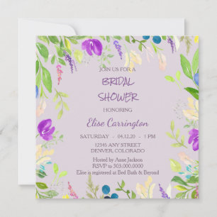 Invitation Fête des mariées de la frontière florale de l'orch