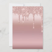 Invitation Fête des mariées de la goutte d'or rose pâle (Dos)