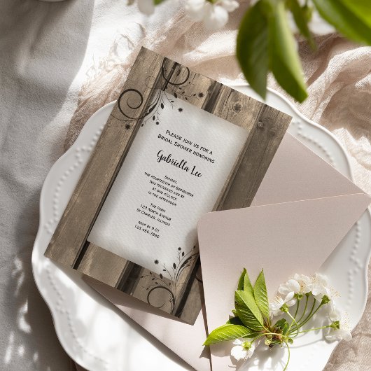 Invitation Fête des mariées de la grange et des fleurs