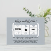 Invitation Fête des mariées de la machine à sous noire Silver (Debout devant)