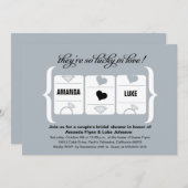 Invitation Fête des mariées de la machine à sous noire Silver (Devant / Derrière)