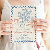 Invitation Fête des mariées de la main frais hors 