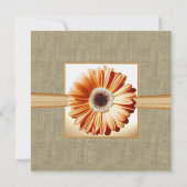 Invitation Fête des mariées de la marguerite orange (Dos)