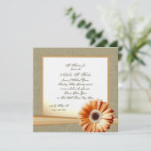 Invitation Fête des mariées de la marguerite orange (Debout devant)