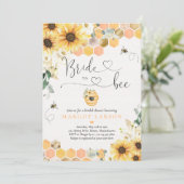 Invitation Fête des mariées de la mariée de tournesol (Debout devant)