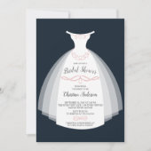 Invitation Fête des mariées de la mariée d'élégance florale d (Devant)