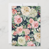 Invitation Fête des mariées de la mariée d'élégance florale d (Dos)