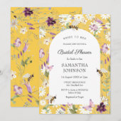 Invitation Fête des mariées de la mariée fleur sauvage à l'ab (Devant / Derrière)