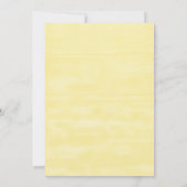 Invitation Fête des mariées de la mariée jaune aquarelle (Dos)