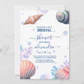 Invitation Fête des mariées de la marine de mariage Blue Seas (Devant)