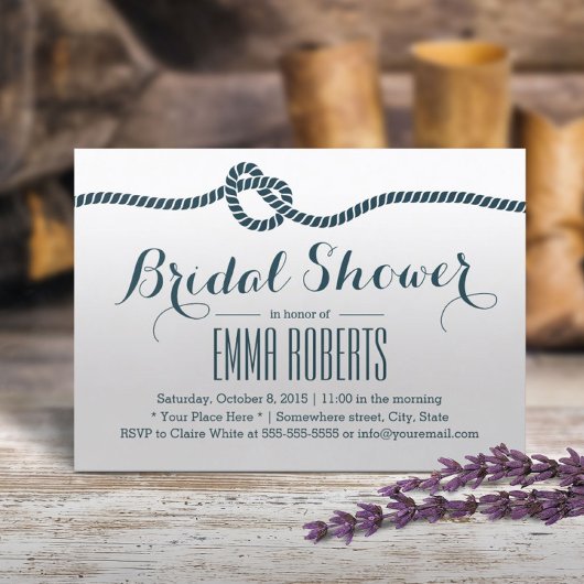 Invitation Fête des mariées de la marine de nouage