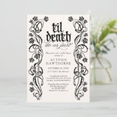 Invitation Fête des mariées de la mort Gothic Til (Debout devant)