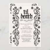 Invitation Fête des mariées de la mort Gothic Til (Devant / Derrière)