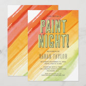 Invitation Fête des mariées de la partie de peinture (Devant / Derrière)