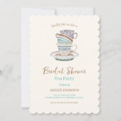 Invitation FÊTE DES MARIÉES de la partie de thé JULIET (Devant)