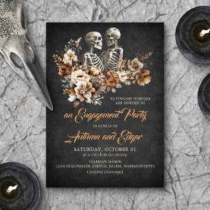 Invitation Fête des mariées de la partie d'engagement Hallowe