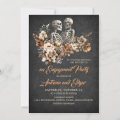 Invitation Fête des mariées de la partie d'engagement Hallowe (Devant)