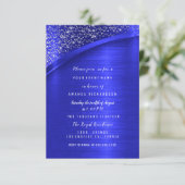 Invitation Fête des mariées de la Parties scintillant Bleue R (Debout devant)