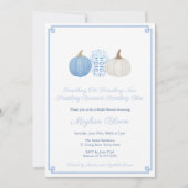 Invitation Fête des mariées de la Preppy bleue empruntée par  (Devant)